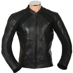 RTX Black Supersport Leather Biker Jacket