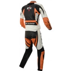 Raptor Orange Motorcycle Leather 2Pc Suit