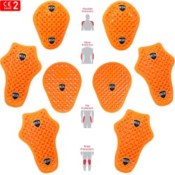 Flat 3D Net Shock Absorbing Ultra Flexible CE Level 2 Biker Jeans Hip & Knee Upgrade Armour Insert Protection - Unisex (8 Piece Set)  Flat 3D Net Shock Absorbing Ultra Flexible CE Level 2 Biker Jeans Hip & Knee Upgrade Armour Insert Protection - Unisex (8 Piece Set)