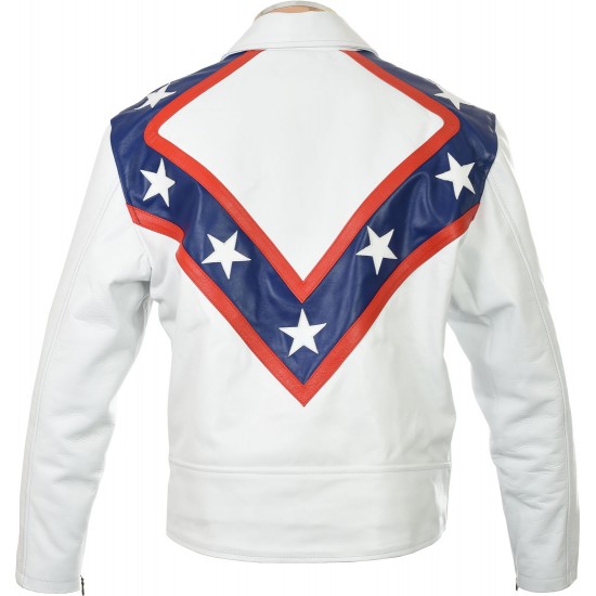 Evel Knievel Tribute White Leather Jacket Evel Knievel Tribute White Leather Jacket