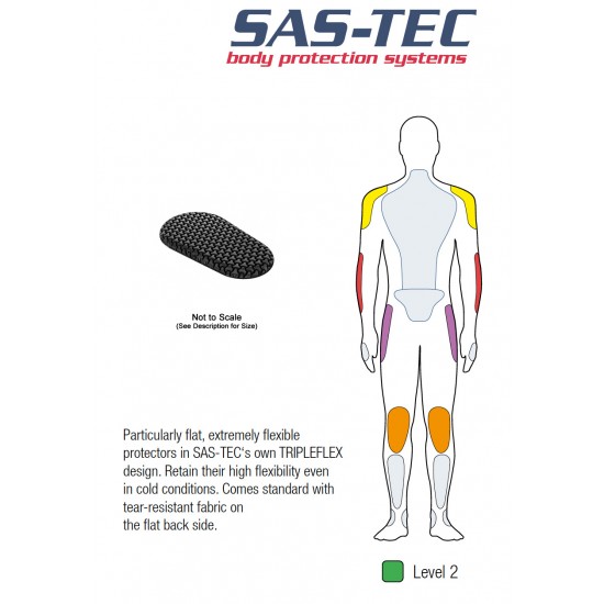 SAS-TEC SC-1/HB2 Level 2 TRIPLE-FLEX Small Form HIP Armour Shock Absorbing Pads x2 SAS-TEC SC-1/HB2 Level 2 TRIPLE-FLEX Small Form HIP Armour Shock Absorbing Pads x2