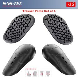 SAS-TEC CE UKCA Level 2 Knee & Hip Biker Jeans Trouser Protection Armour Insert 4 Piece Upgrade Set