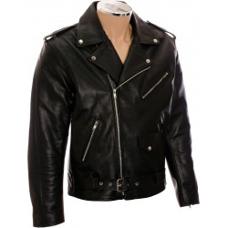 All American Mod Biker Classic Black Leather Jacket All American Mod Biker Classic Black Leather Jacket