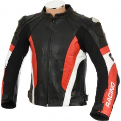 RSV Red Sports Biker Leather Jacket RSV Red Sports Biker Leather Jacket