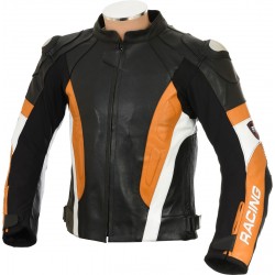 RSV Orange Sports Biker Leather Jacket RSV Orange Sports Biker Leather Jacket