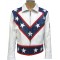 Evel Tribute Star Spangled Belted Leather Jacket