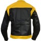 RTX Venom Yellow & Black Armoured Leather Biker Jacket