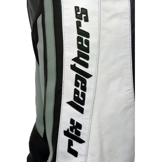 Raptor Grey Motorcycle CE UKCA Armoured Full Leather Biker Trouser Pants