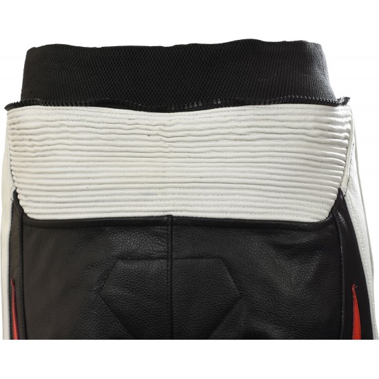 Raptor Red Motorcycle CE UKCA Armoured Full Leather Biker Trouser Pants