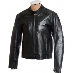 English Cafe Racer Leather Biker Jacket  English Cafe Racer Leather Biker Jacket