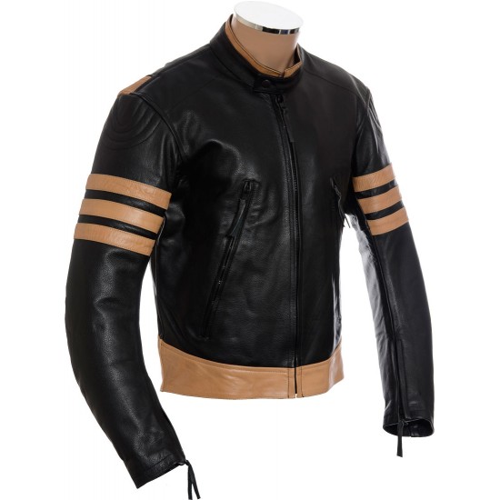 Logan Wolverine Movie Replica Genuine Leather Biker Jacket Logan Wolverine Movie Replica Genuine Leather Biker Jacket