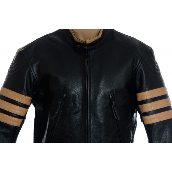 Logan Wolverine Movie Replica Genuine Leather Biker Jacket Logan Wolverine Movie Replica Genuine Leather Biker Jacket