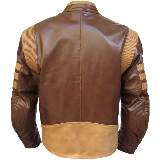 Logan Wolverine Movie Replica Brown Genuine Leather Jacket Logan Wolverine Movie Replica Brown Genuine Leather Jacket