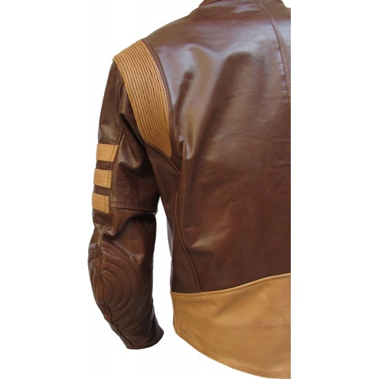 Logan Wolverine Movie Replica Brown Genuine Leather Jacket Logan Wolverine Movie Replica Brown Genuine Leather Jacket