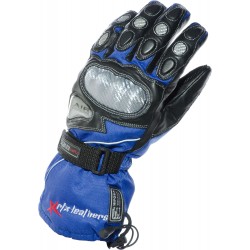 Blue Hydro Kinetic Thermal Wind & Waterproof Leather & Cordura Motorcycle Biker Gloves Blue Hydro Kinetic Thermal Wind & Waterproof Leather & Cordura Motorcycle Biker Gloves