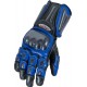 RTX Radon Elite Sports Racing Track Pro Blue Full Leather Armoured Biker Gloves