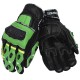 RTX MotoX Green Pro Motocross Leather Gloves