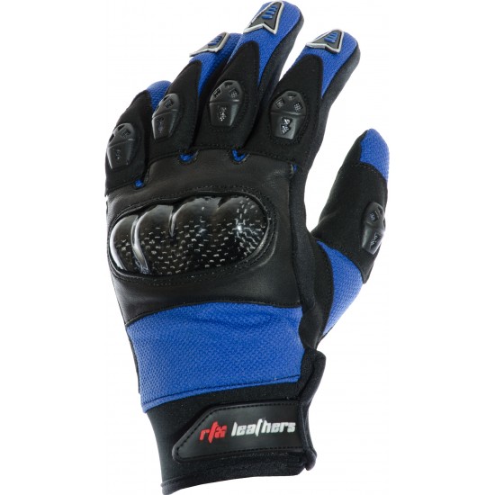 MotoX Blue Pro Motocross Leather Gloves MotoX Blue Pro Motocross Leather Gloves