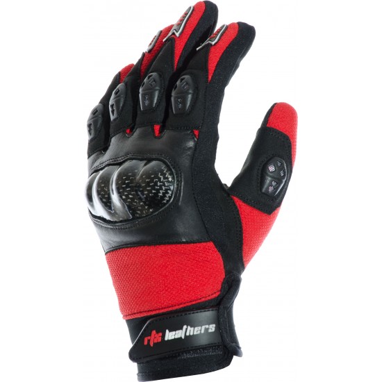 MotoX Red Pro Motocross Leather Gloves MotoX Red Pro Motocross Leather Gloves