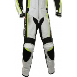 RTX Floro Green Arbiter Sports Biker One Piece Leather Suit