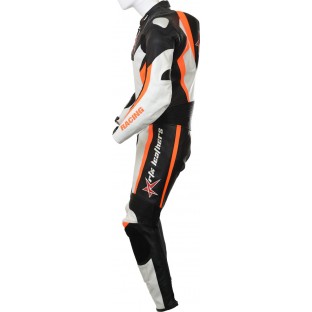 RTX Orange Arbiter Sports Biker One Piece Leather Suit RTX Orange Arbiter Sports Biker One Piece Leather Suit