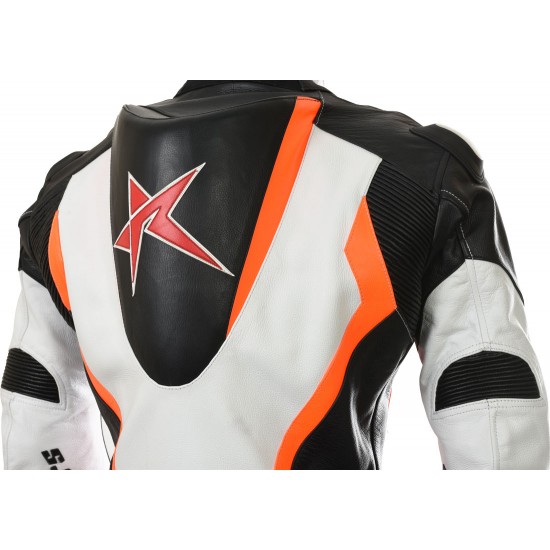 RTX Orange Arbiter Sports Biker One Piece Leather Suit 