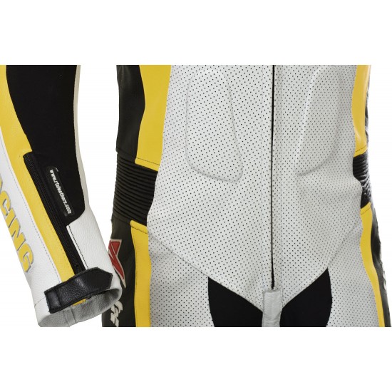 RTX Yellow Arbiter Sports Biker One Piece Leather Suit
