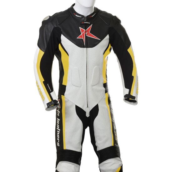 RTX Yellow Arbiter Sports Biker One Piece Leather Suit