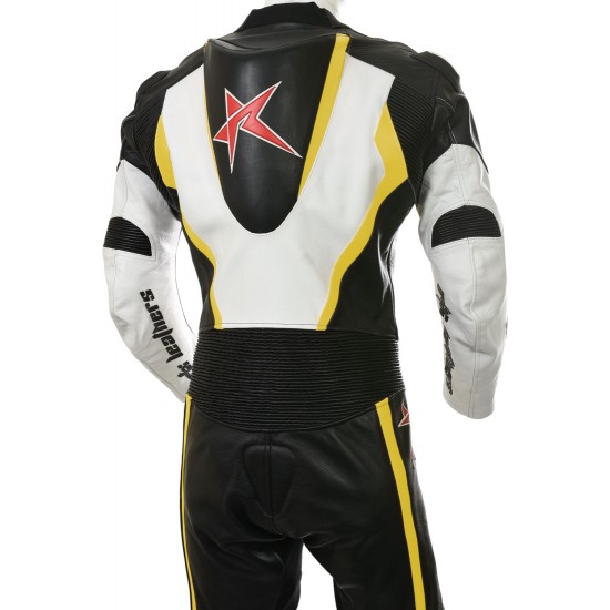 RTX Yellow Arbiter Sports Biker One Piece Leather Suit