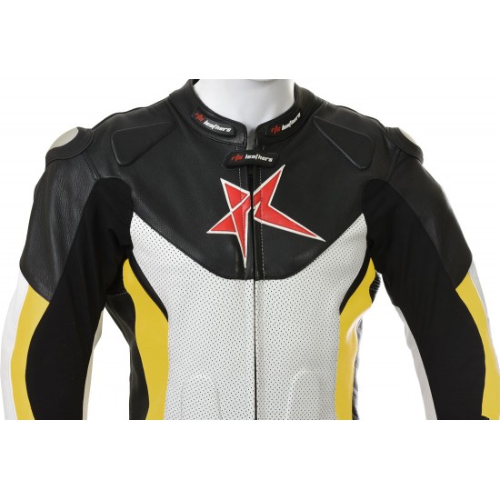 RTX Yellow Arbiter Sports Biker One Piece Leather Suit