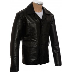 Hitman Codename 47 Black Leather Jacket Hitman Codename 47 Black Leather Jacket