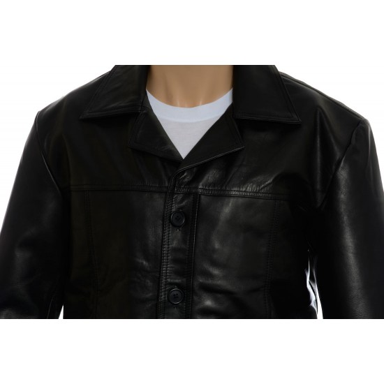 Hitman Codename 47 Black Leather Jacket Hitman Codename 47 Black Leather Jacket