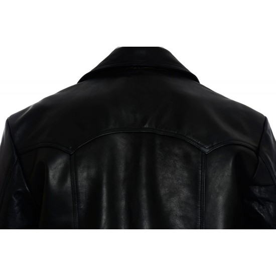 Hitman Codename 47 Black Leather Jacket Hitman Codename 47 Black Leather Jacket