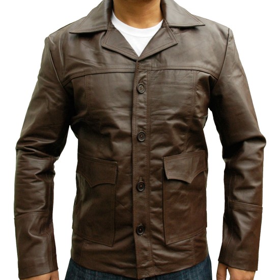 Hitman Codename 47 Brown Leather Jacket