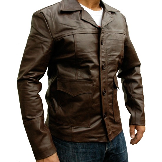 Hitman Codename 47 Brown Leather Jacket Hitman Codename 47 Brown Leather Jacket