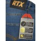 RTX BLUE CE Level 2 Performance Motorcycle Biker Demin JEANS with Forcefield Armour Set 2 + Stitched in Full Dupont Kevlar