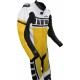 Leguna Seca Yellow Leather One Piece Biker Suit 