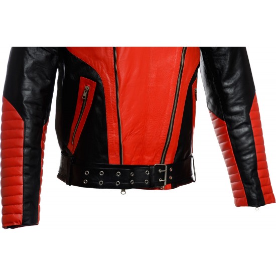 Red HM Leather Biker Jacket