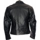 RTX Vintage Retro Classic Black Leather Motorcycle Jacket 