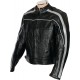 RTX Vintage Retro Classic Black Leather Motorcycle Jacket 