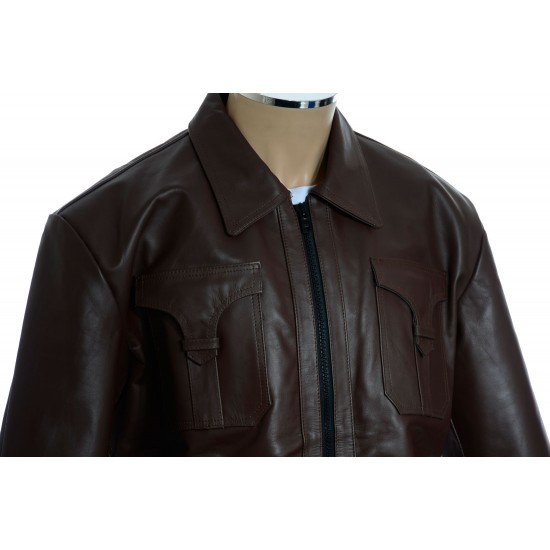 Rogue Drifter Brown Leather Biker Jacket Rogue Drifter Brown Leather Biker Jacket