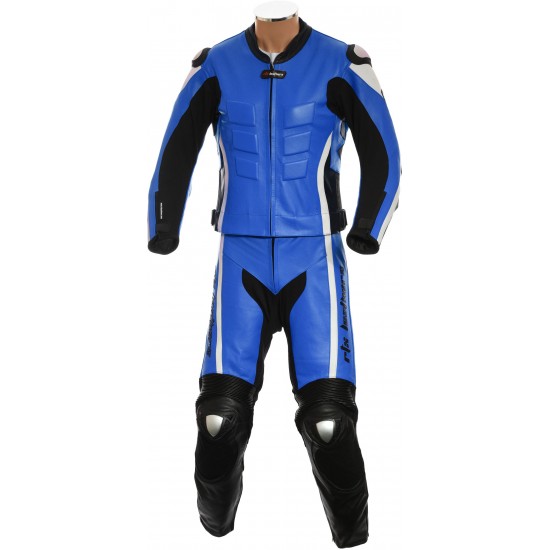 RTX Akira Blue CE Leather 2 Piece Biker Suit