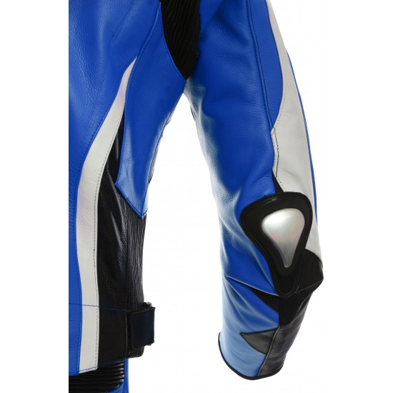 RTX Akira Blue CE Leather 2 Piece Biker Suit