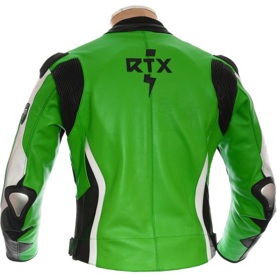 Jackets RTX Akira Green Leather Motorcycle Jacket
