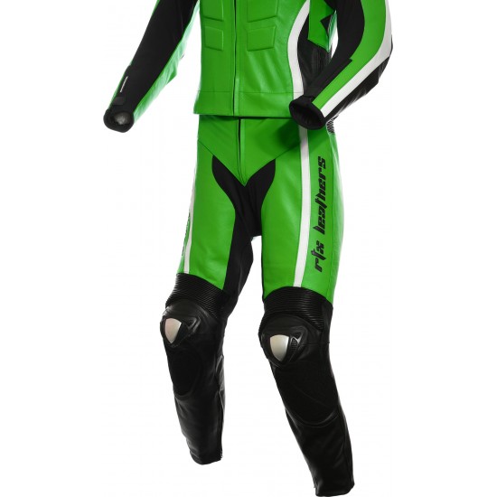 RTX Akira Green CE Leather 2 Piece Biker Suit RTX Akira Green CE Leather 2 Piece Biker Suit