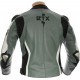 RTX Akira Grey Leather Motorcycle Jacket