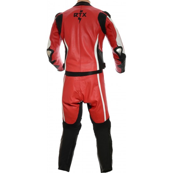 RTX Akira Red CE Leather 2 Piece Biker Suit