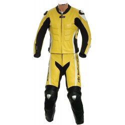 RTX Akira Yellow CE Leather 2 Piece Biker Suit