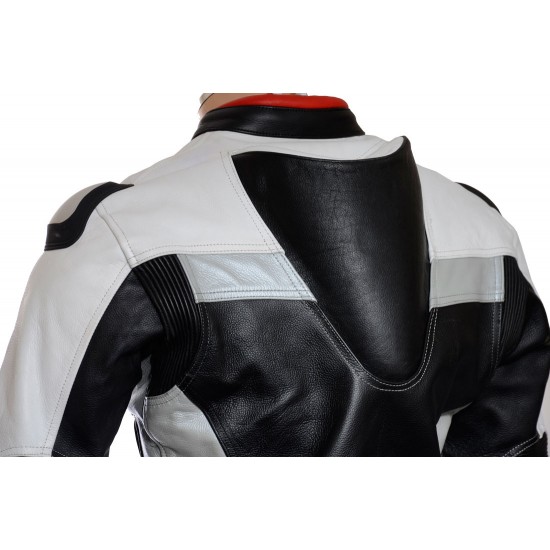 RTX Assassin Red Black Motorcycle Leather 2 Piece Suit