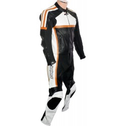 RTX Classic Sport Orange Racing Leather Suit